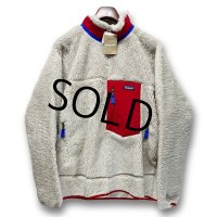 新品未使用‼【パタゴニア】【PATAGONIA】【クラシック レトロX】【ナチュラル×青×赤】【フリースジャケット】【サイズＭ】 