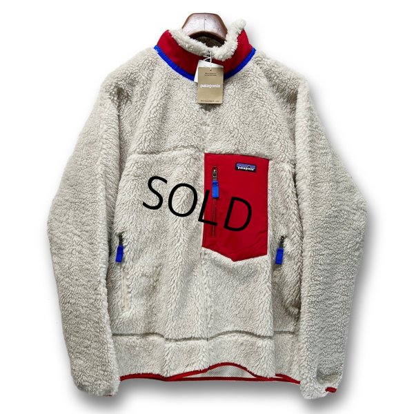 画像1: 新品未使用‼【パタゴニア】【PATAGONIA】【クラシック レトロX】【ナチュラル×青×赤】【フリースジャケット】【サイズＭ】 