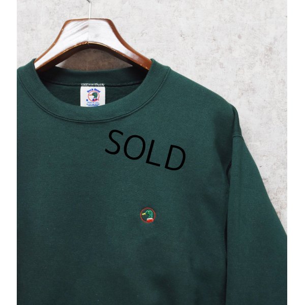 画像1: 程度良好!! 90's【USA製】【ビンテージ】【Duck Head】【緑】【ロゴ刺繍】【スウェット】【サイズＭ】 