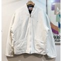 【GUESS JEANS】【ゲスジーンズ】【ビンテージ】【中綿入り】【白】【スタンドカラー】【コーデュロイブルゾン】【サイズL】 