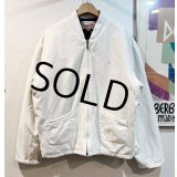 【GUESS JEANS】【ゲスジーンズ】【ビンテージ】【中綿入り】【白】【スタンドカラー】【コーデュロイブルゾン】【サイズL】 