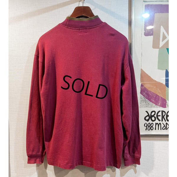 画像4: 【オールドギャップ】【GAP】エンジx緑【コットン】【モックネックロンT】【サイズS】