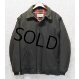 【USA製】【ビンテージ】【ＬＬビーン】【L.L.bean】オリーブ【裏地チェック】【ウールブルゾン】【サイズＬ】 