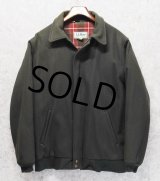 【USA製】【ビンテージ】【ＬＬビーン】【L.L.bean】オリーブ【裏地チェック】【ウールブルゾン】【サイズＬ】 