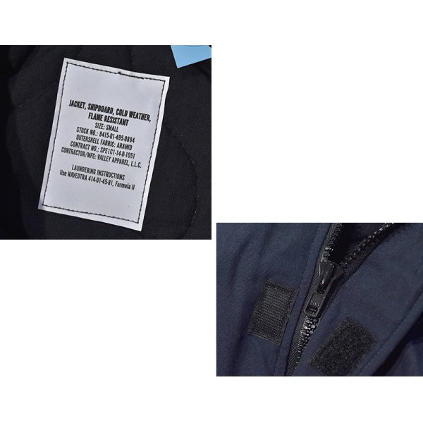 画像2: 【デッドストック】【ビンテージ】【米軍実物】【U.S.NAVY】紺 シップボードジャケット【サイズS】 