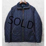 【ラルフローレン】【POLO ralph lauren】【ネイビー】中綿入り【キルティングジャケット】【サイズＭ】 