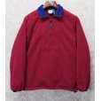 画像1: ほぼ未使用 90's【USA製】【ビンテージ】L.L.Bean【ＬＬビーン】【エンジ】【ハーフジップ】【フリース】プルオーバーフリース レディース古着【サイズW-S】<br> (1)