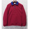 ほぼ未使用 90's【USA製】【ビンテージ】L.L.Bean【ＬＬビーン】【エンジ】【ハーフジップ】【フリース】プルオーバーフリース レディース古着【サイズW-S】 