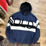 90’s~ ビンテージ【J-crew】【オールドＪクルー】【紺×白ライン】コットン【アノラックパーカー】【サイズＬ】 