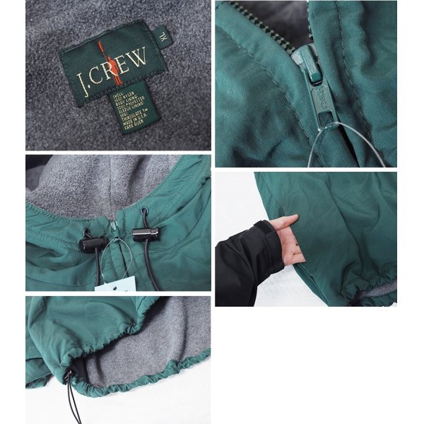 画像2: オールド【J-crew】ジェイクルー 【緑】【裏フリース】【アノラックパーカー】【サイズXL】 