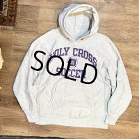 【80's】【USA製】【ビンテージ】【チャンピオン】【Champion】HOLY CROSS〜　【トリコタグ】【グレー】【リバースウィーブパーカー】【サイズL】 