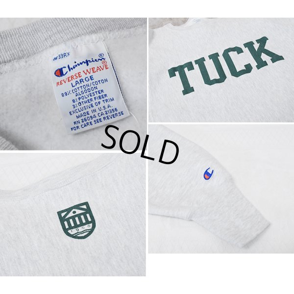 画像2: 90's~【USA製】【Champion】【チャンピオン】【リバースウィーブ】【TUCK】【グレー】【スウェット】【サイズＬ】