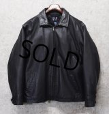 【ビンテージ】【GAP】【ギャップ】【ブラック】【レザージャケット】【サイズＬ】 