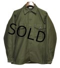 デッドストック【60's】【U.S.ARMY】【米軍実物】【ビンテージ】【OG107】平ボタン【ユーティリティシャツ】【14 1/2×33】 