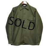 デッドストック【60's】【U.S.ARMY】【米軍実物】【ビンテージ】【OG107】平ボタン【ユーティリティシャツ】【14 1/2×33】 