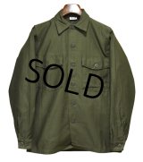 デッドストック【60's】【U.S.ARMY】【米軍実物】【ビンテージ】【OG107】平ボタン【ユーティリティシャツ】【14 1/2×33】 