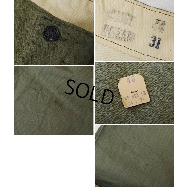 画像3: 【デッドストック】40's【ビンテージ】【米軍実物】U.S.ARMY【M-42】【HBTパンツ】フィールドトラウザーズ【44×31】