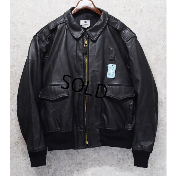 画像1: 【USA製】ビンテージ【VF Imagewear】【黒】【A-2タイプ】【レザージャケット】【サイズXL】 