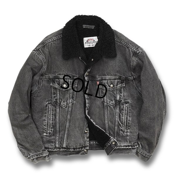 画像1: 【USA製】90’s ビンテージ【Levis】リーバイス【AUTHENTIC】【オールブラック】ボア付きジャケット【サイズＭ】 