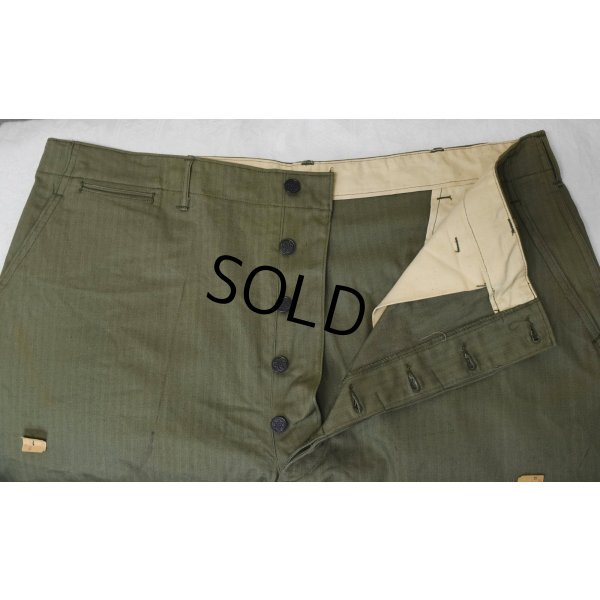 画像4: 【デッドストック】40's【ビンテージ】【米軍実物】U.S.ARMY【M-42】【HBTパンツ】フィールドトラウザーズ【44×31】