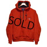 90's~ デッドストック【POLO SPORT】【ポロスポーツ】【ビンテージ】【ラルフローレン】赤×黒【ハーフジップフリースパーカー】【フリースアノラックパーカー】【サイズＭ】 