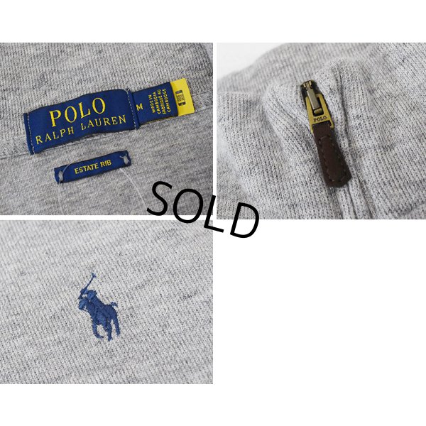 画像2: 【ラルフローレン】POLO RALPH LAUREN【グレー】【無地】【ハーフジップ】【コットンセーター】【サイズM】  