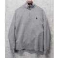 【ラルフローレン】POLO RALPH LAUREN【グレー】【無地】【ハーフジップ】【コットンセーター】【サイズM】  