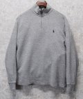 【ラルフローレン】POLO RALPH LAUREN【グレー】【無地】【ハーフジップ】【コットンセーター】【サイズM】  