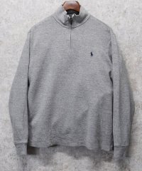 【ラルフローレン】POLO RALPH LAUREN【グレー】【無地】【ハーフジップ】【コットンセーター】【サイズM】  
