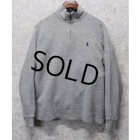 【ラルフローレン】POLO RALPH LAUREN【グレー】【無地】【ハーフジップ】【コットンセーター】【サイズM】  