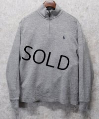 【ラルフローレン】POLO RALPH LAUREN【グレー】【無地】【ハーフジップ】【コットンセーター】【サイズM】  