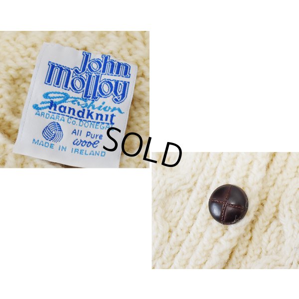 画像2: ビンテージ【アイルランド製】【JOHN MOLLOY】ジョンモロイ 【アランカーディガン】サイズW-L程度【レディース古着】 