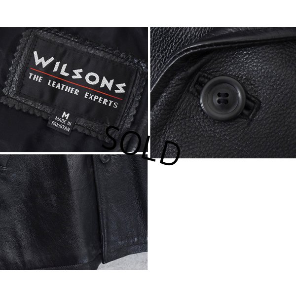 画像2: 【ビンテージ】【WILSON】【ウィルソン】【ブラック】【レザーコート】【レザージャケット】【サイズM】 