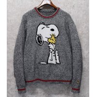 【ビンテージ】【Teddy Fresh】スヌーピー【黒ｘ白ｘリブ赤ライン】【セーター】 