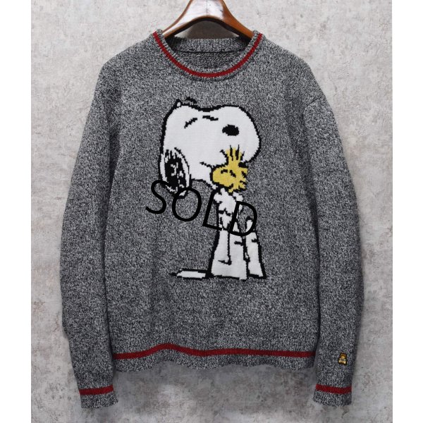 画像1: 【ビンテージ】【Teddy Fresh】スヌーピー【黒x白xリブ赤ライン】【セーター】