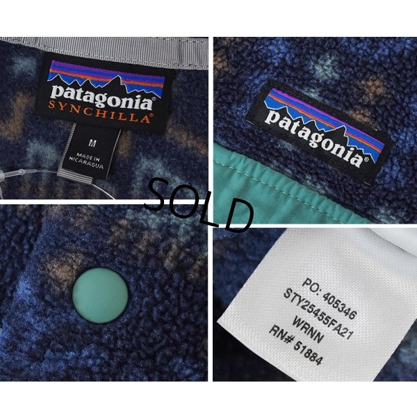 画像2: ビンテージ【パタゴニア】patagonia【青ｘ緑】【総柄】ライトウェイト シンチラ スナップT プルオーバー 【サイズM】 