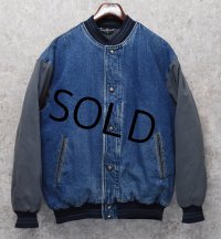 【ビンテージ】【NORTH BAY】【ノースベイ】【デニム×袖グレー切替】中綿入り【スタジャン】【サイズM】 