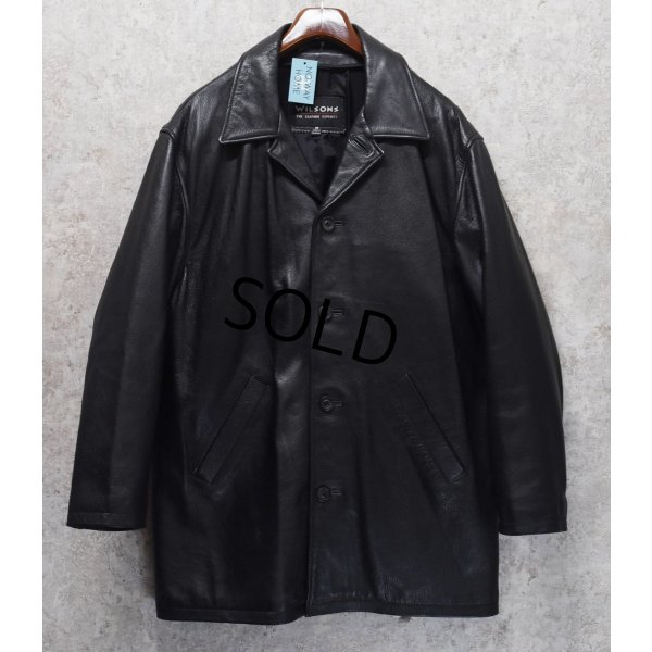 画像1: 【ビンテージ】【WILSON】【ウィルソン】【ブラック】【レザーコート】【レザージャケット】【サイズM】 