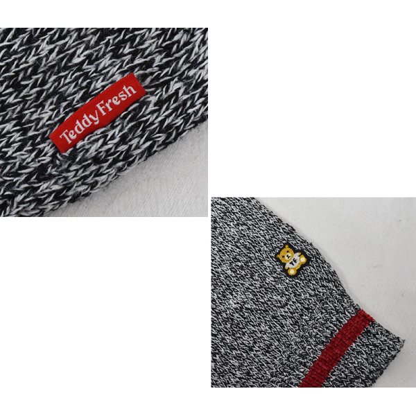 画像2: 【ビンテージ】【Teddy Fresh】スヌーピー【黒ｘ白ｘリブ赤ライン】【セーター】 