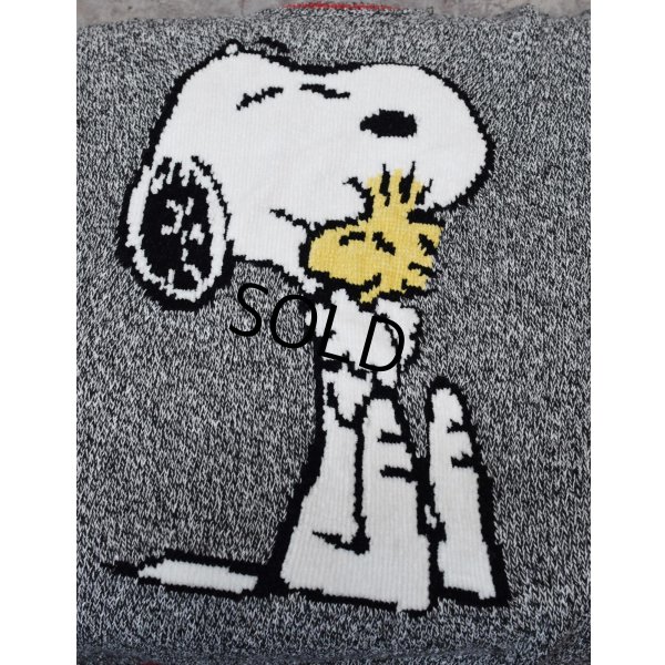 画像3: 【ビンテージ】【Teddy Fresh】スヌーピー【黒x白xリブ赤ライン】【セーター】