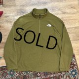 ビンテージ【ノースフェイス】【the north face】【オリーブ】ハーフジップフリース【ハーフジップカットソー】【サイズXL】 