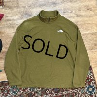 ビンテージ【ノースフェイス】【the north face】【オリーブ】ハーフジップフリース【ハーフジップカットソー】【サイズXL】 
