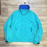 ~80's【ビンテージ】【エディーバウアー】【Eddie Bauer】【エメラルドグリーン】ナイロンジャケット【サイズXＬ】 