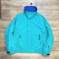 ~80's【ビンテージ】【エディーバウアー】【Eddie Bauer】【エメラルドグリーン】ナイロンジャケット【サイズXＬ】 