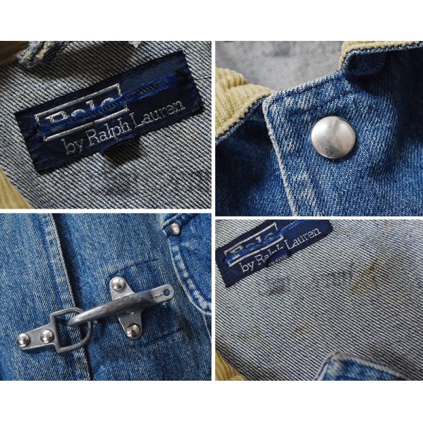 画像2: 90's【ビンテージ】【ラルフローレン】POLO RALPH LAUREN 【デニムジャケット】【ファイヤーマンジャケット】【サイズL】  