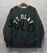 90's【USA製】【Champion】【チャンピオン】【リバースウィーブ】【ST.OLAF】【聖オラフカレッジ】【緑】【スウェット】【サイズL】