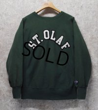 90's【USA製】【Champion】【チャンピオン】【リバースウィーブ】【ST.OLAF】【聖オラフカレッジ】【緑】【スウェット】【サイズL】
