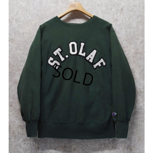 画像1: 90's【USA製】【Champion】【チャンピオン】【リバースウィーブ】【ST.OLAF】【聖オラフカレッジ】【緑】【スウェット】【サイズL】
