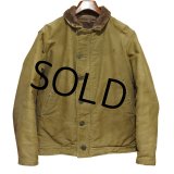 40's【ビンテージ】【米軍実物】【U.S.NAVY】【N-1】【バックステンシル入り】【デッキジャケット】【US38程度】 