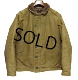 40's【ビンテージ】【米軍実物】【U.S.NAVY】【N-1】【バックステンシル入り】【デッキジャケット】【US38程度】 